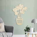 Dekoracja drewniana roślina monstera - topola
