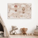 Wanddecoratie Dierlijk Avontuur met Luchtballon - Oliver Robins - Alu-Dibond