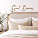 dekoracyjny napis 3D "Sweet Dreams" - wzór z drewna MDF do nowoczesnego projektowania ścian