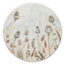 Tableau sur alu-Dibond rond Sir Edward - Fleurs séchées blanches