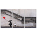 3 stykke lærredstryk, Banksy Balloon Girl