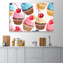 3-delt lærredsprint Candy Cupcakes