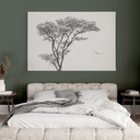 Leinwandbild Minimalistischer Baum in ruhiger Landschaft - Flour