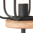 Stehleuchte Inga, braun, 163 x 25 cm, Holz Stehlampe