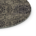 Glasbillede - Mandala Boho Antique Gold - Bloomery Decor - Round