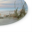 Glasschilderij Rustig strand in pastelkleuren - Cheney - Rond