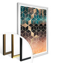 Plakat Fredriksson - Złoto-zielona geometria