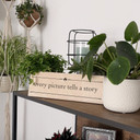 Houten Bordje - Every picture tells a story