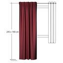 Homing Fertigschal mit verdeckten Schlaufen Galdin bordeaux -  2,45 x 1,4 m