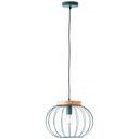 Pendelleuchte Oliver, blau, 130 x 35,5 cm, Holz Pendelleuchte