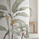 Dörrfilm Tropisk idyll med kolibri blå - Bloomery Decor - Självhäftande dörrdekoration