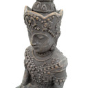 Meditierender Buddha aus Kunststein, betongrau | 15x11x25 cm