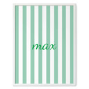 Poster personnalisable rayures vertes