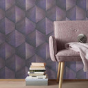 tapeta 3D, wzór tapety Fashion for Walls 4 autorstwa Guido Maria Kretschmer fioletowy