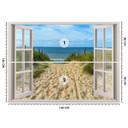 Fototapete Fensterblick Weg zum Meer