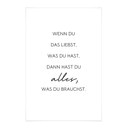 Stoffbild Wenn du liebst, was du hast