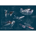 Vlies Fototapete - Star Wars Blueprint Dark - 400 x 280 cm