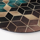 Wandcirkel Fredriksson - Gold Green Geometry