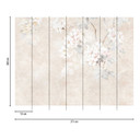 Akvarelbeige blomstertapet - ikke-vævet tapet med sarte blomster - vintagedesign