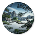 Glasbillede - Fyrreskov i Huang Shan-bjergene - NingYun Ye - Round