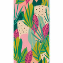 Fototapet med tropisk motiv farverigt grønt rosa - jungletapet moderne med blade - Ikke-vævet tapet