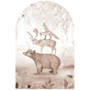 Wallsticker rundbuevægpanel Bjørnekongen - Kikki Belle - bred