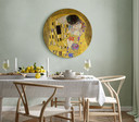 Rundes Leinwandbild Klimt - Der Kuss 