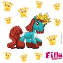 Wallsticker Filly Unicorn Party Agnix