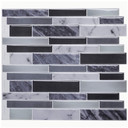Carrelage adhésif effet marbre, gris foncé - Set de 4 en 27 x 25,4 cm l'un
