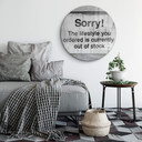 Tableau sur verre rond Banksy - Out Of stock