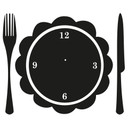 Sticker mural - Sticker mural horloge À Table !