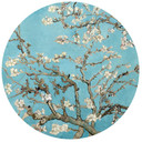 Sticker mural van Gogh - Amandier en fleurs - Rond