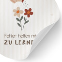 Rundes Wandtattoo mit Gießkanne - Kraftsatz 'Fehler helfen mir zu lernen' fürs Kinderzimmer