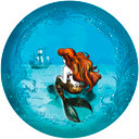 Selvklæbende vlies-tapet - Ariel Dreaming - 125 x 125 cm
