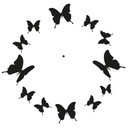Sticker mural - Horloge murale Papillons