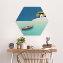 Hexagon Dibond Siesta om sommeren - Rivers