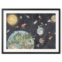 Poster Sonnensystem mit Planeten und Erde - Ms Tiff