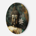 Rundt lærredsmaleri Buddha Zen Abstraktion
