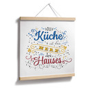 Poster Die Küche ist das Herz des Hauses - hell - Quadratisch