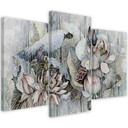 3 stykke lærredstryk, Saint Lotus-blomster