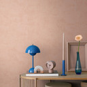 Non-woven tapet natur - subtilt bladdesign i terracotta og naturlig tone