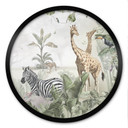 Poster jungle dieren op Afmeting - Ms Tiff - Rond