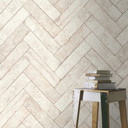 murstenstapet, tapet med steneffekt Factory V hvid