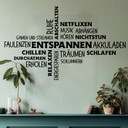 Wandtattoo Wortwolke Entspannen