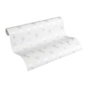 A.S. Création Little Stars Papier peint enfant - argent, Blanc
