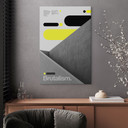 Canvas schilderij Brutalisme Design Geel Grijs - Sub88 Studio