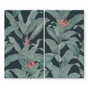 Dækketallerken til komfur Urban Jungle tropiske blade grøn - Bloomery Decor