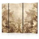 Paravent, Raumteiler freistehend, Trennwand - Carved Baroque Ornaments - Rich Composition in Sepia C