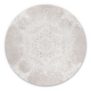Billede Blid mandala på grå-beige - Bloomery Decor - rund – print på aluminium (Alu-Dibond)