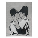 Plakat Banksy - Całujący się policjanci